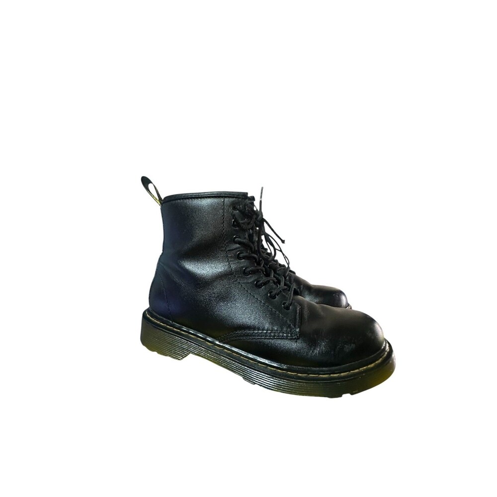 Dr Martens Boots Womens Sz 5 US Black 1460 J Combat Lace Up Ankle Leather Zip Up